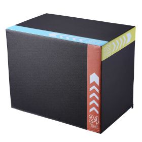 3 in 1 Plyometric Jump Box, 30/24/20 Inch Cotton Plyo Box, Platform & Jumping Agility Box