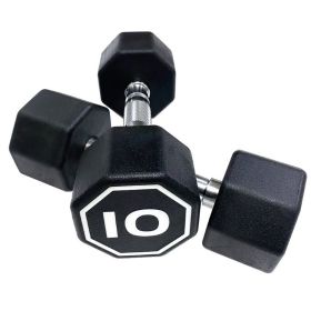 Octagon Dumbbell for Commercial & Household Fitness Usage (Weights Available: 10LB, Color: BLACK)