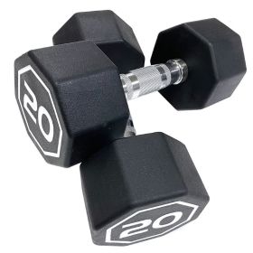Octagon Dumbbell for Commercial & Household Fitness Usage (Weights Available: 20LB, Color: BLACK)